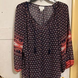 Blouse with tank top